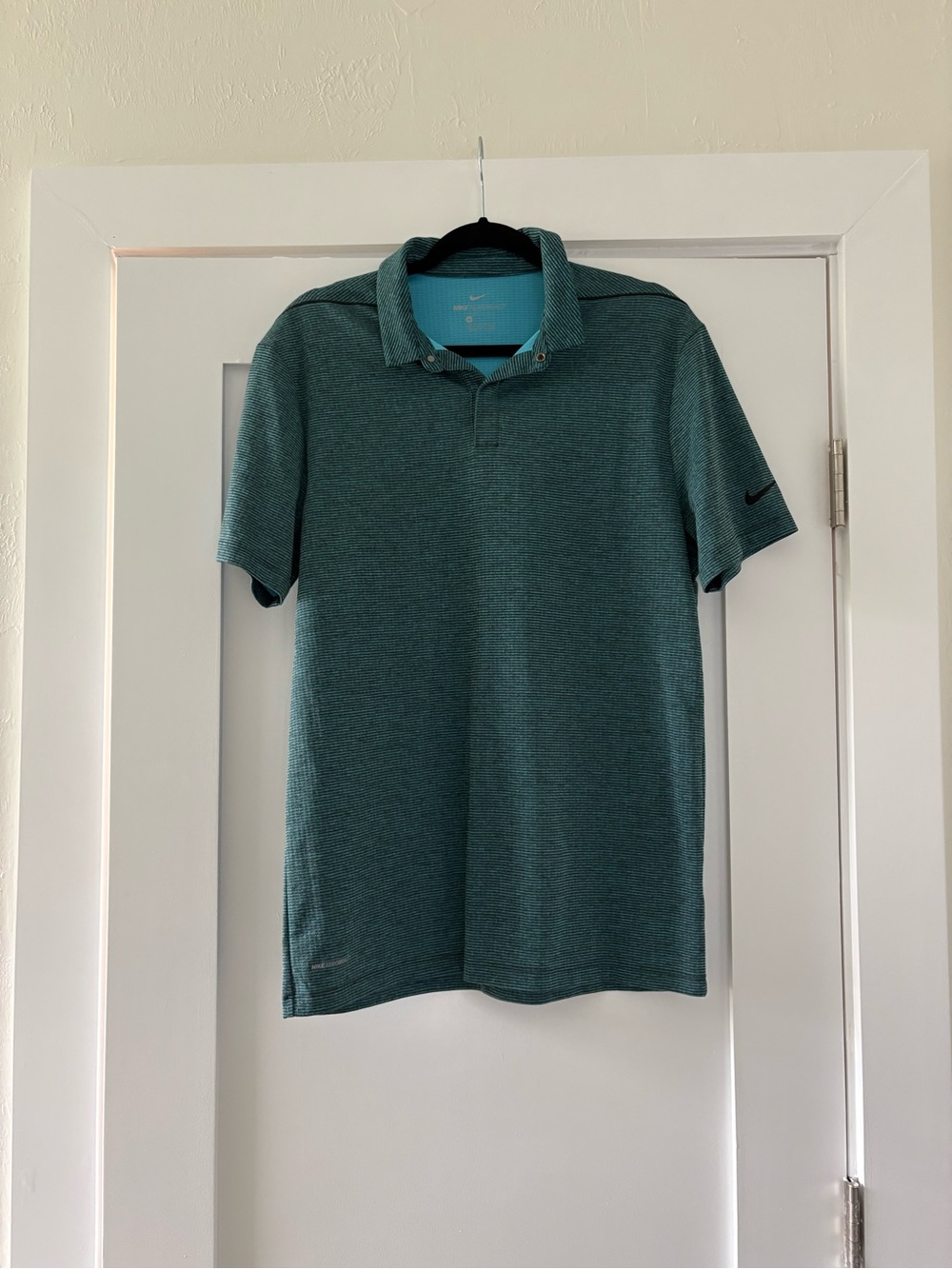 Nike Men's Teal-Green Performance Polo